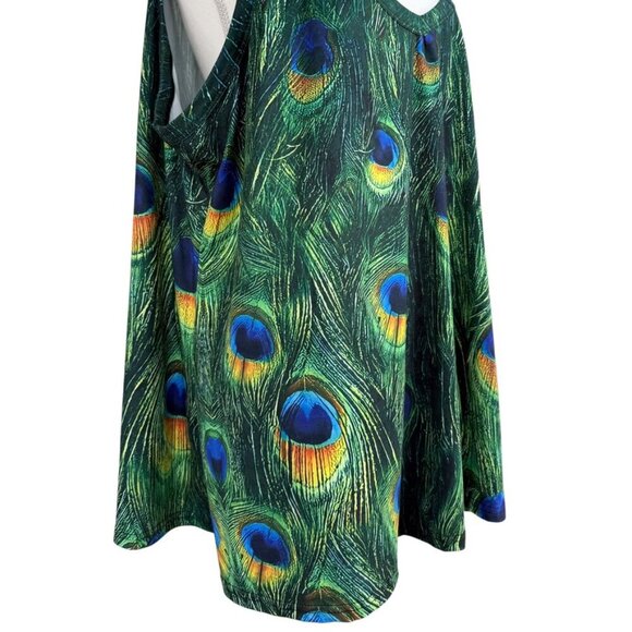 Denater Tank SZ 6X Peacock Resort Gold Hardware Aloha Party - Picture 3 of 6